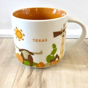 STARBUCKS Texas MUG You Are Here Collection state Coffee Cup tea 2015 Orange big